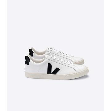 Women's Veja ESPLAR LEATHER Sneakers White/Black | SG 614VRW